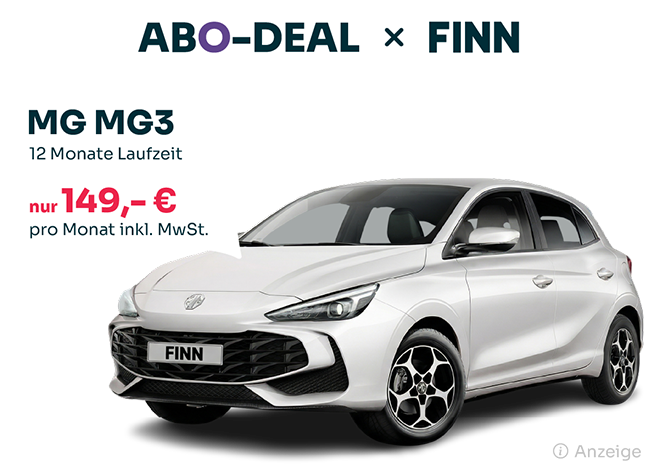 Finn Auto Abo MG3 Angebot Weiß