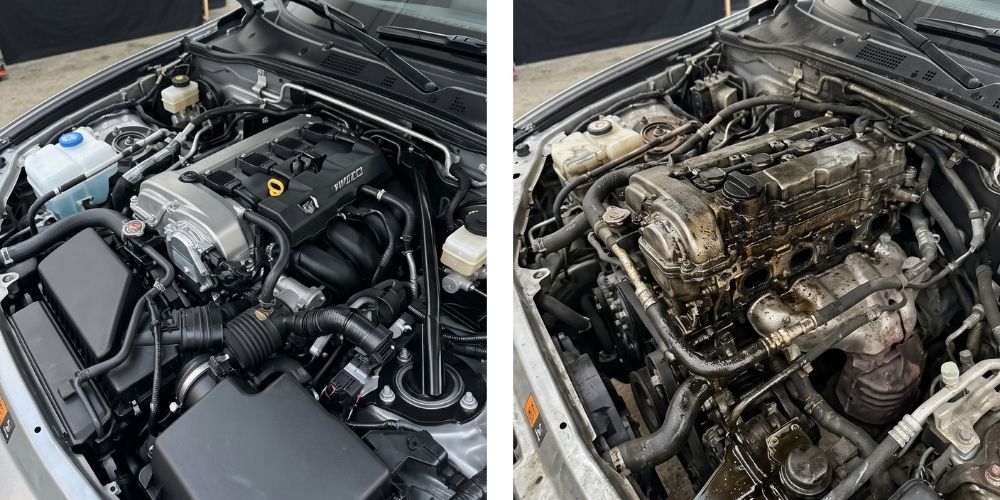 Leasingrückgabe: gepflegter Motorraum und auffälliger technischer Zustand im Vergleich